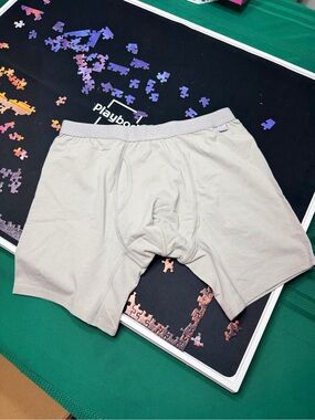 NADS Men's Organic Boxer Briefs in Light Gray